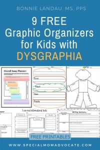 9 Free Graphic Organizers for Kids with Dysgraphia