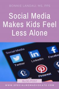 Social Media Makes Kids Feel Less Alone