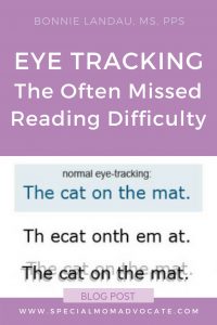 Eye Tracking: The Often Missed Reading Difficulty