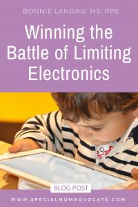 Winning the battle of limiting electronics with kids.