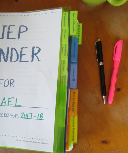 IEP Binder Tool Kit, IEP Organizer