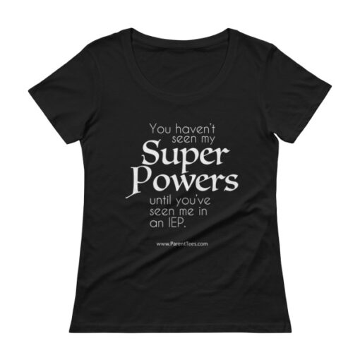 Super Powers Mom T-shirt Scoop Neck - Image 2