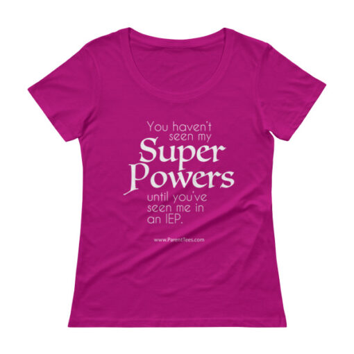 Super Powers Mom T-shirt Scoop Neck - Image 4