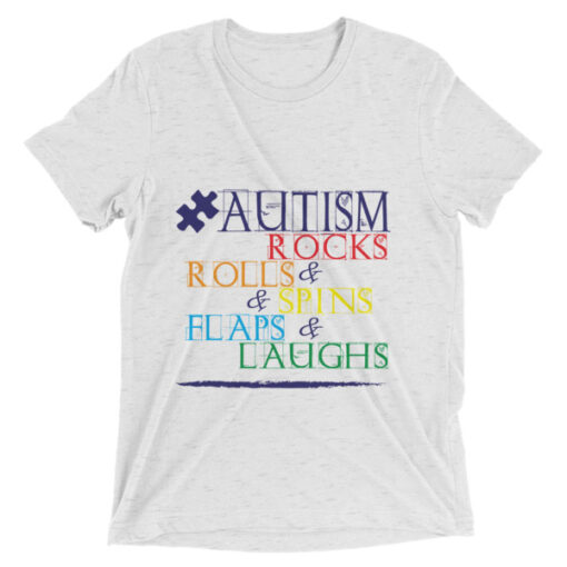 Autism Rocks & Rolls Mom T-shirt - Image 2