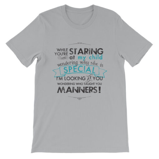 While You're Staring at My Child (daughter) Unisex T-Shirt - Image 3