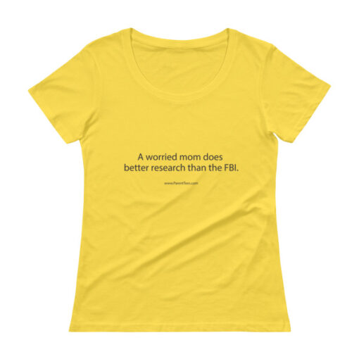 A Worried Mom Scoop Neck T-shirt - Image 4