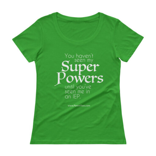 Super Powers Mom T-shirt Scoop Neck - Image 3