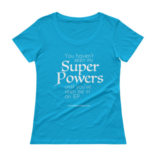 Super Powers Mom T-shirt Scoop Neck - Image 6