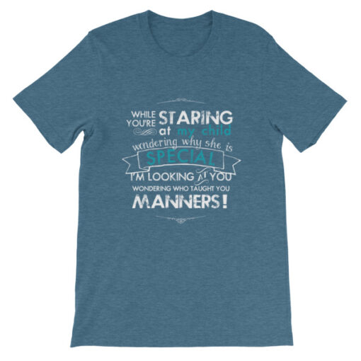 While You're Staring at My Child (daughter) Unisex T-Shirt - Image 5