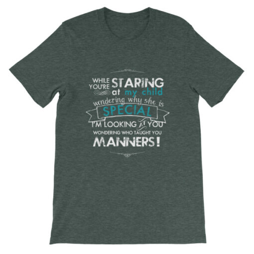 While You're Staring at My Child (daughter) Unisex T-Shirt - Image 3