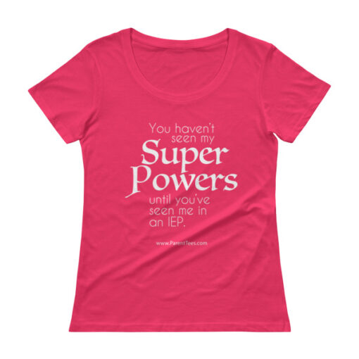 Super Powers Mom T-shirt Scoop Neck