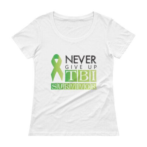 TBI Survivor: Never Give Up Woman's T-shirt