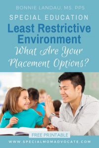 Special Education Least Restrictive Environment