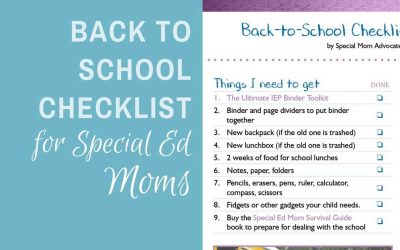 Back to School Checklist for Special Ed Parents