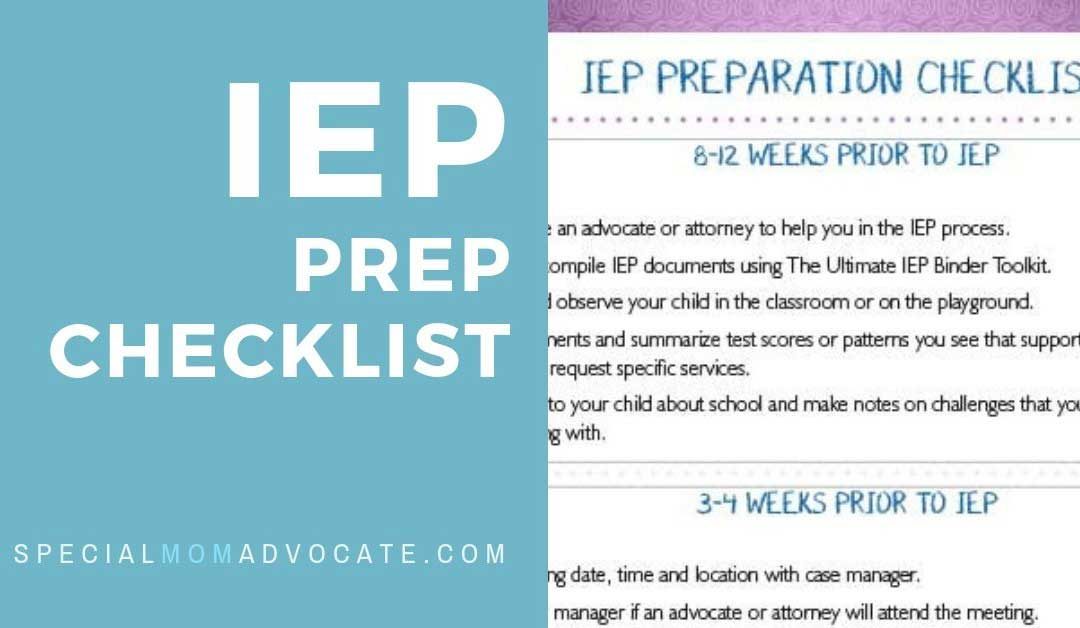 Printable IEP Prep Checklist