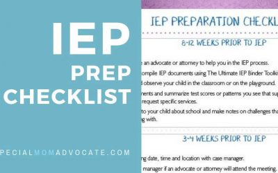 Printable IEP Prep Checklist