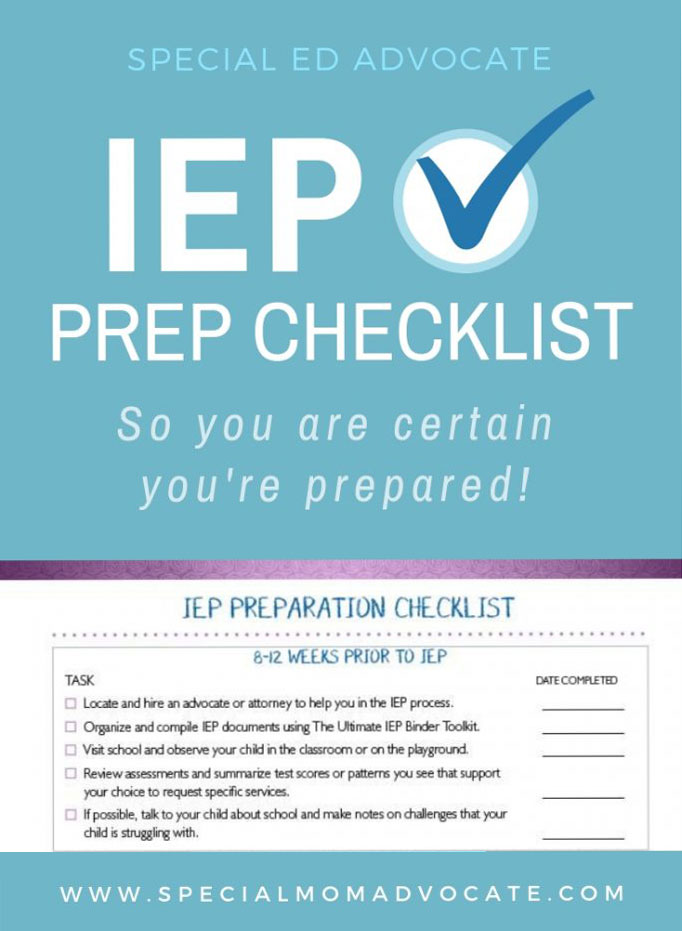 Printable IEP Prep Checklist | Special Mom Advocate