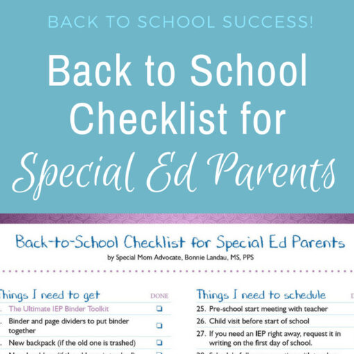 Back to School Checklist for Special Ed Parents